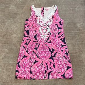 Lilly Pulitzer gabby shift pink navy coco safari pineapple